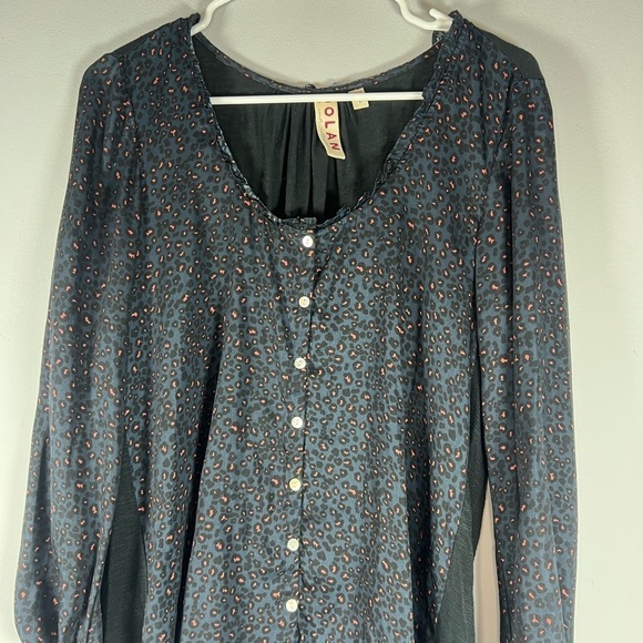 Anthropologie Dolan Marilyn Button Front Cheetah Print Top small - Picture 5 of 8